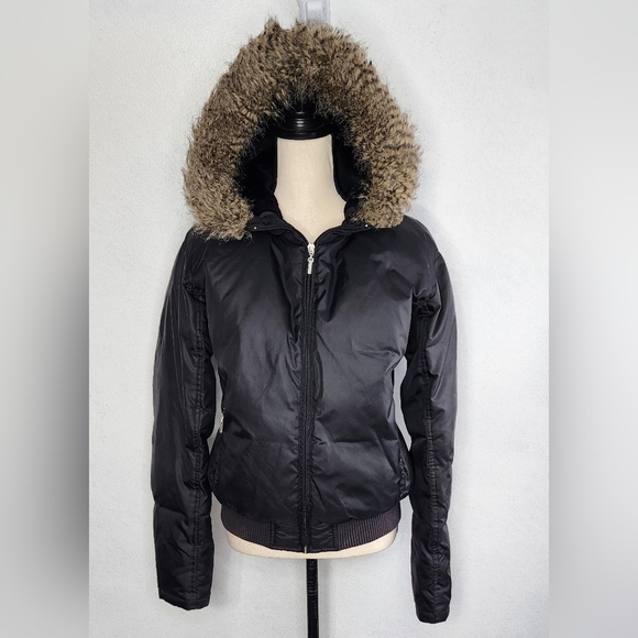 Polo Ralph Lauren Down Puffer Black Winter Coat Women Size Large - Picture 1 of 11
